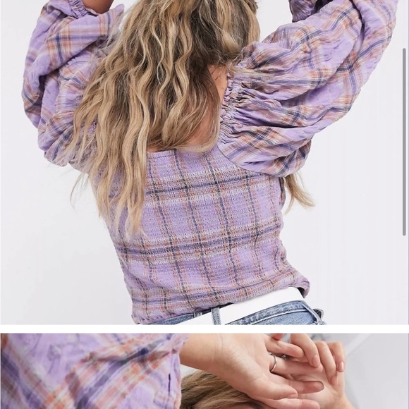 Free people cherry bomb lilac top size large, worn once - Picture 4 of 6